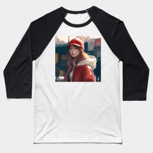 Japanese Women Walking in Tokyo Daytime Baseball T-Shirt